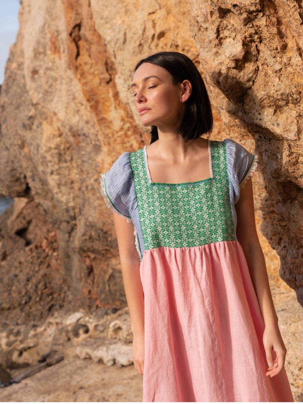 Nina Leuca | Jilly Knitted Dress | Linen and Cotton Blend | Made in Italy | S/M